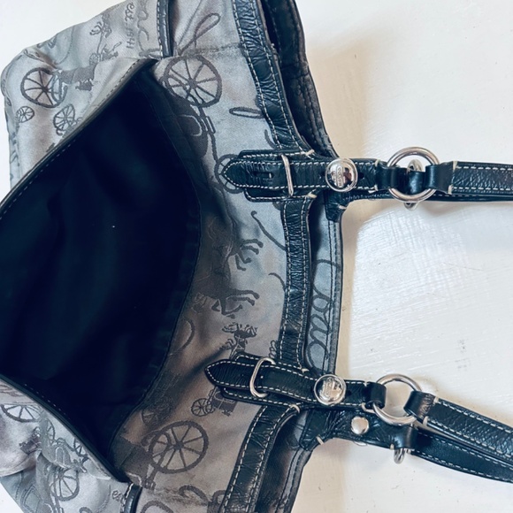 Coach Gallery Horse & Carriage East-West Tote/Purse Gray - Picture 5 of 12